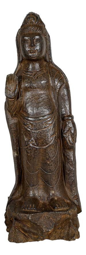 Black Stone Buddha, Asia, Late 1800s