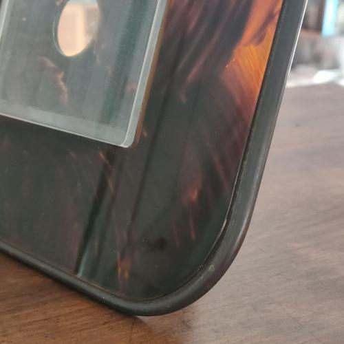 Bakelite and Acrylic Tortoiseshell Photo Frame, Italy, 1970s For Sale - Image 5 of 6