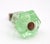 Pair of Vintage 1.25 In. Hexagon Green Glass Cabinet Knobs For Sale - Image 4 of 6