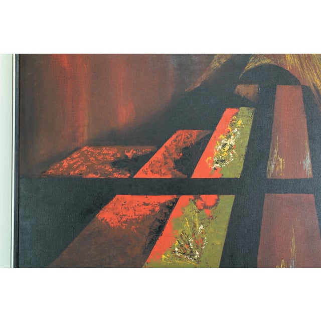 Late 20th Century Abstract Expressionist Painting on Canvas For Sale - Image 5 of 7