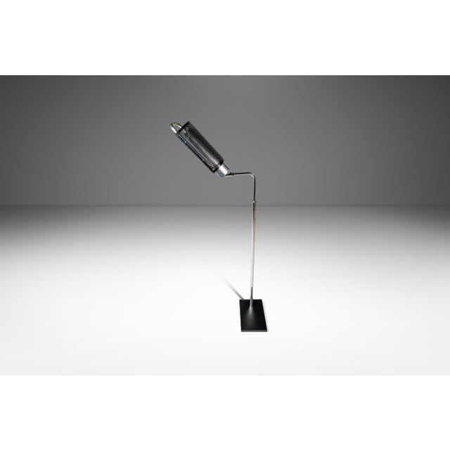 1960s Mid-Century Modern Omi "Eyeshade" Floor Lamps W/ Swingarm Light Attributed to George Nelson for Koch & Lowy - a Pair For Sale In Orlando - Image 6 of 18