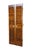 Mid-Century Modern Pair Mid-Century Chinoiserie Elm Louvered Double Bi Fold Doors Brass Shou Pulls For Sale - Image 3 of 18