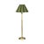 Polly Buffet Lamp, Natural Brass with Olive Scalloped Shade For Sale In Detroit - Image 6 of 6