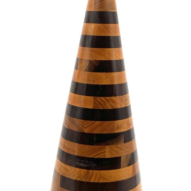 Wooden Cone Sculpture from Salmistraro Italy, 1970s For Sale - Image 16 of 18