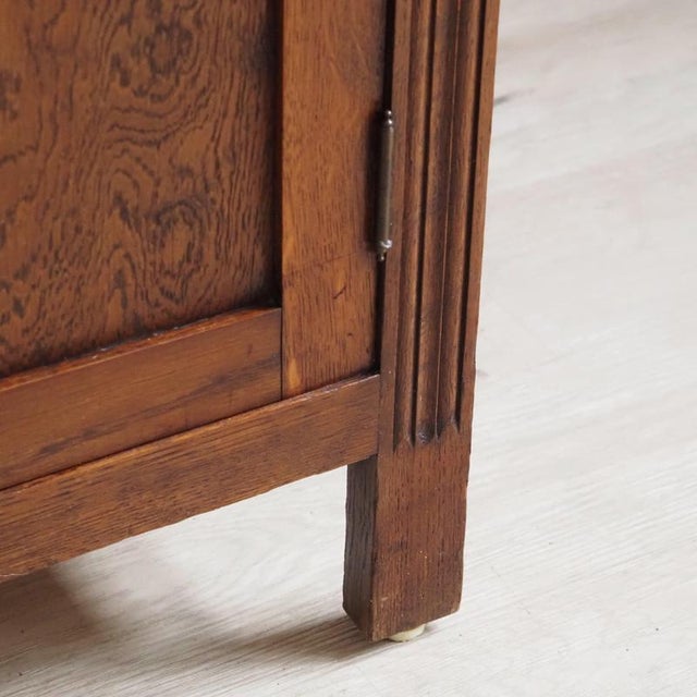 Brown Vintage Art Deco Oak Chest of Drawers, 1930 For Sale - Image 8 of 15