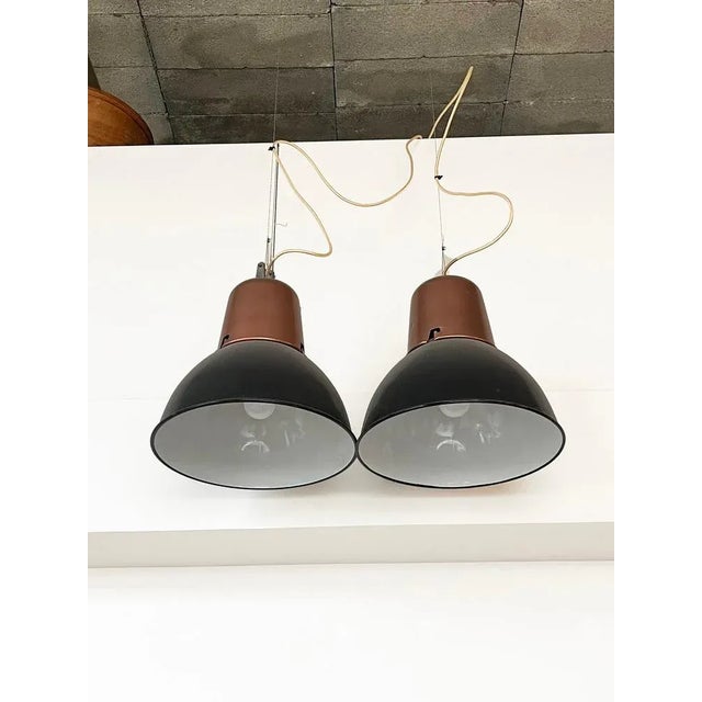 Industrial Iron Pendant Lamp For Sale - Image 6 of 6
