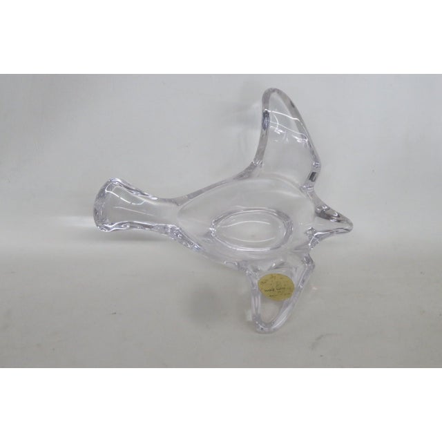 Mid 20th Century Princess House Fine French Lead Crystal Flying Bird Trinket Candy Dish 5161b For Sale - Image 5 of 9