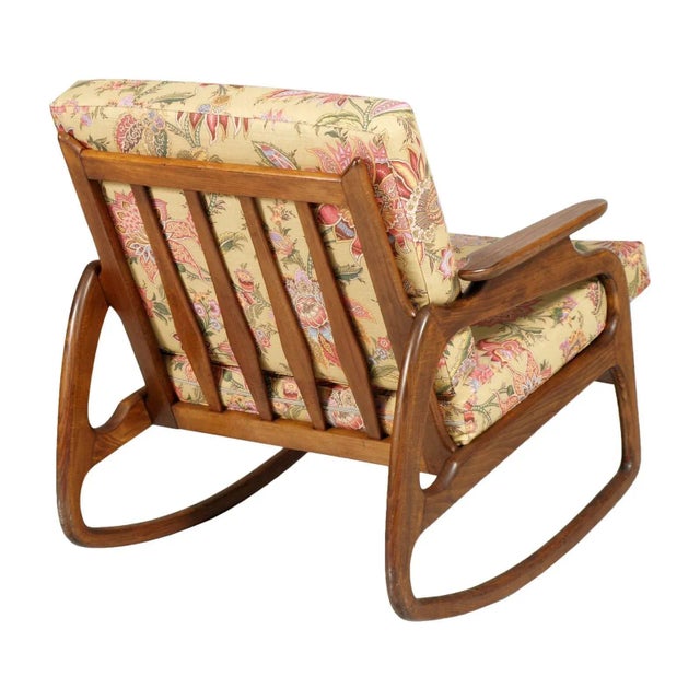 Mid-Century Modern Walnut Rocking Chair by Adrian Pearsall, 1950s For Sale - Image 3 of 7