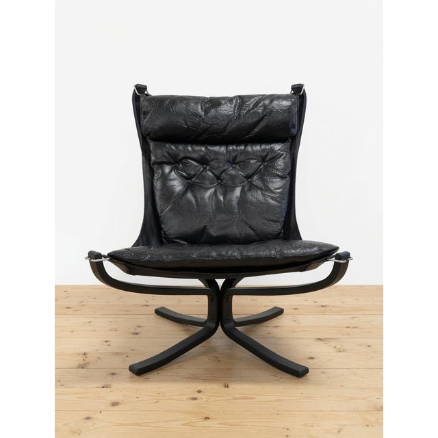 1960s Black Falcon Chair by Sigurd Ressell for Vatne Furniture, 1960s For Sale - Image 5 of 15