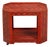 Attributed Karl Springer 1970s Midcentury Octagonal Bar Cart With Red Snakeskin Finish For Sale