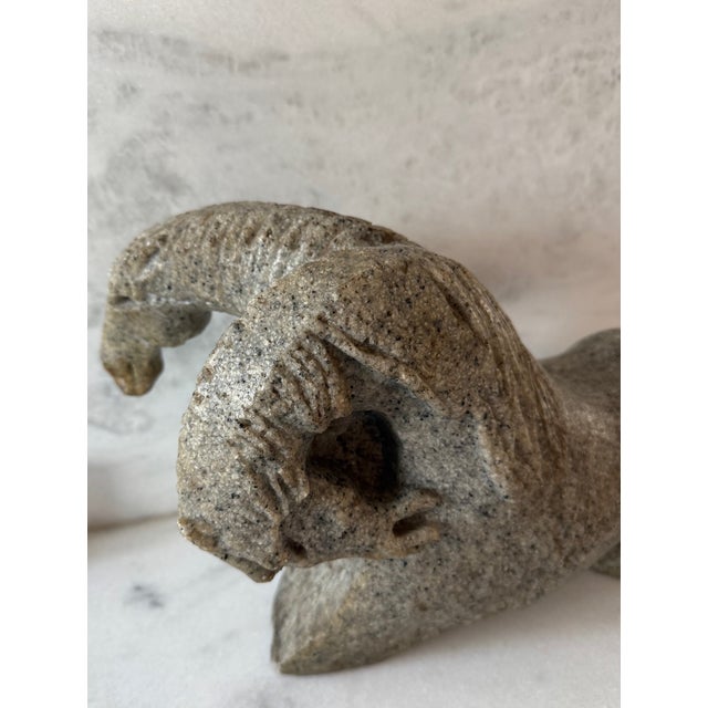 Mid 20th Century 1960s Two Headed Horse Stone Sculpture by Lebadang For Sale - Image 5 of 17