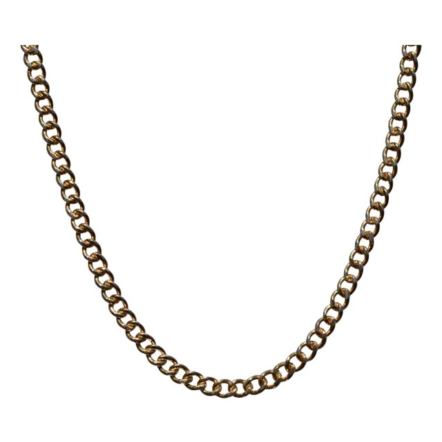 The Curb Deux: Cuban Curb Link Style Chain in Yellow Gold For Sale