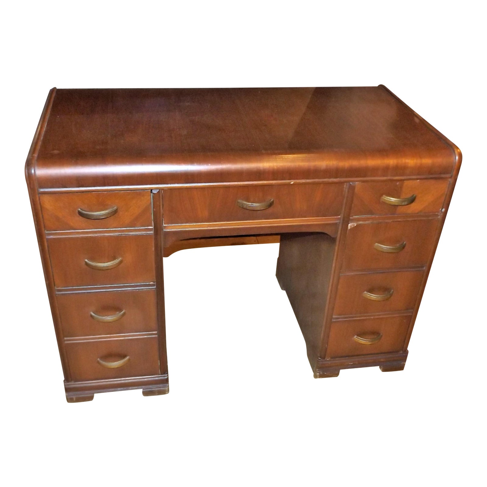 Vintage Waterfall Art Deco Desk Chairish