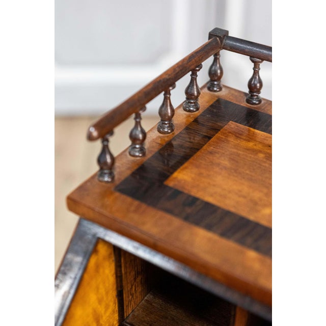 Italian 19th Century Walnut and Mahogany Writing Table with Slant Front Desk For Sale - Image 13 of 14