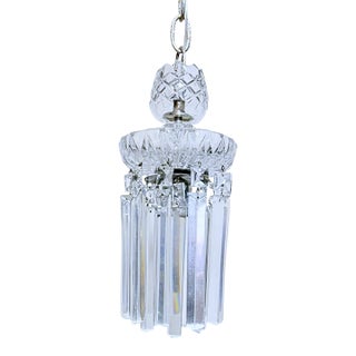 Vintage Elegant Crystal Chandelier With Colonial Crystals For Sale