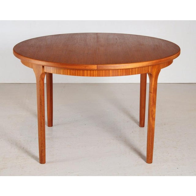 Mid-Century Round Extending Teak Dining Table from McIntosh, 1970s For Sale - Image 13 of 13