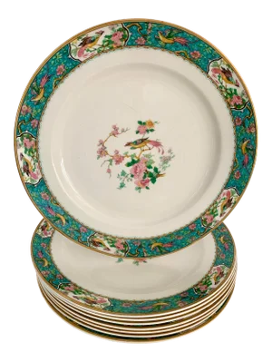 W.H.Grindley Chinoiserie Dishes C.1920's - Set of 7