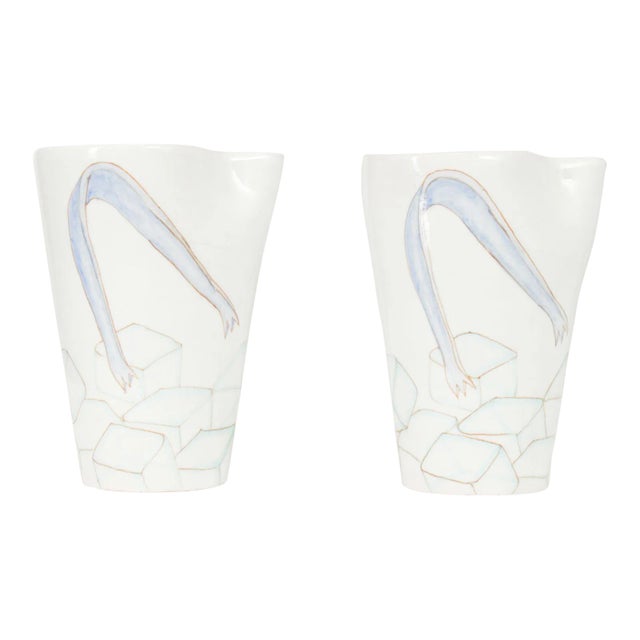 Ernestine Salerno Italian Ceramic Cups- a Pair For Sale