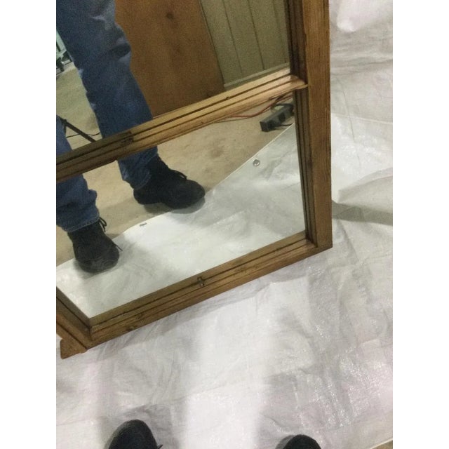 19th Century Antique Pine Window Frame Mirror For Sale - Image 5 of 10
