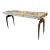 Luxurious Desk With Granite Laminate + Walnut Legs For Sale