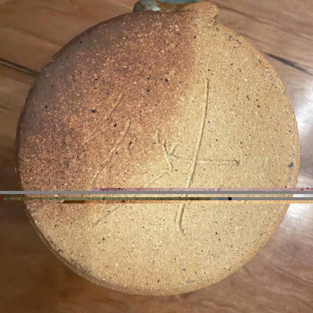 Late 20th Century Signed Lee Segal Small Creamer 5" Studio Pottery Stoneware Shino Glaze For Sale In Los Angeles - Image 6 of 7