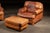 Pair of Vintage Leather Club Chairs With Matching Ottoman by Emerson For Sale - Image 9 of 14