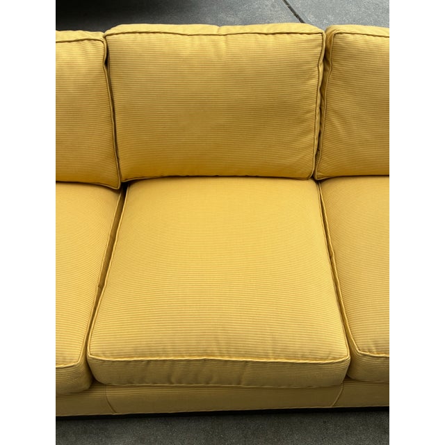 Textile Baker Furniture Modern Tuxedo Sofa in Golden Corduroy – Hollywood Regency Style For Sale - Image 7 of 11