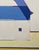 Barn, Palette #1 by Justin Wheatley | Acrylic on Canvas Blue and Cream Barn For Sale - Image 4 of 8