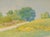Golden Flowers and Blue Oaks - California Rural Landscape in Watercolor on Paper Vibrant landscape by listed California...
