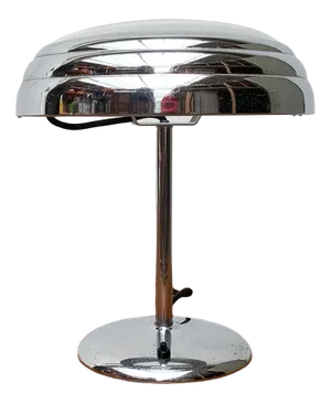 Art Deco Table Lamp in Chrome and Glass