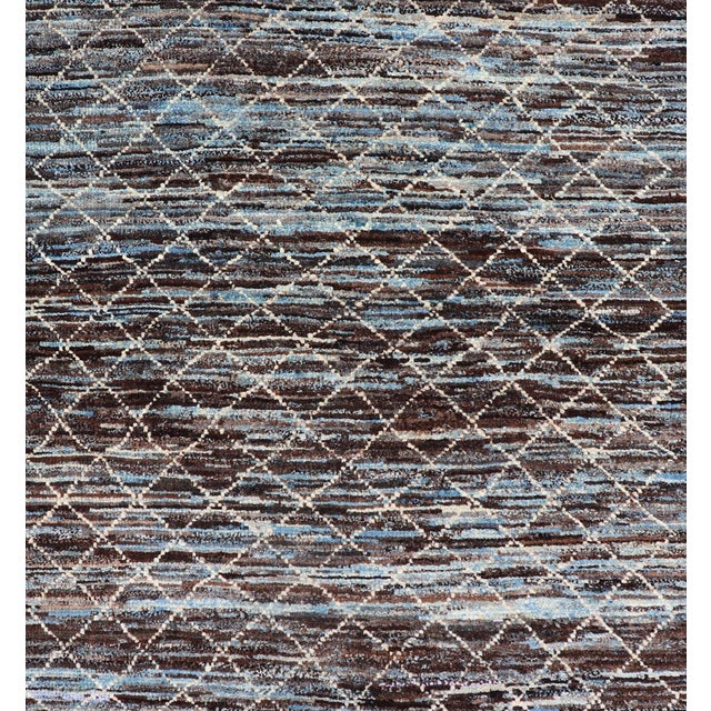 Modern Afghanistan Runner in Natural Tones With Subdued Design 3 X 12'8 For Sale - Image 9 of 11