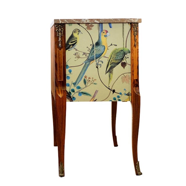 1950s Louis XV Style Commode With Marble Top For Sale - Image 4 of 9