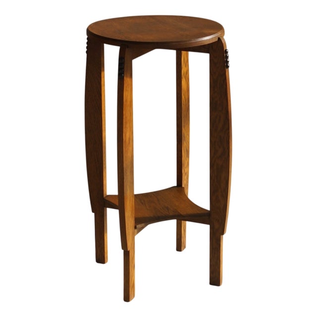 Dutch Art Deco Amsterdam School Pedestal Table, 1920s For Sale