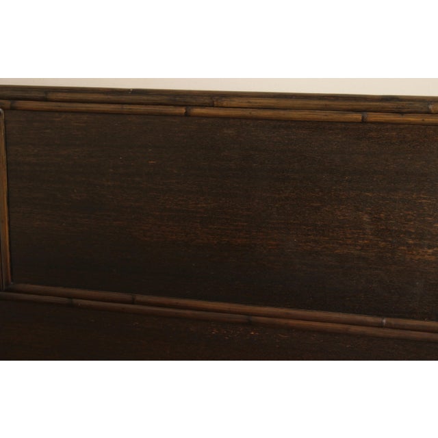 McGuire Mid Century Modern Full Size Rattan Headboard For Sale In Philadelphia - Image 6 of 12