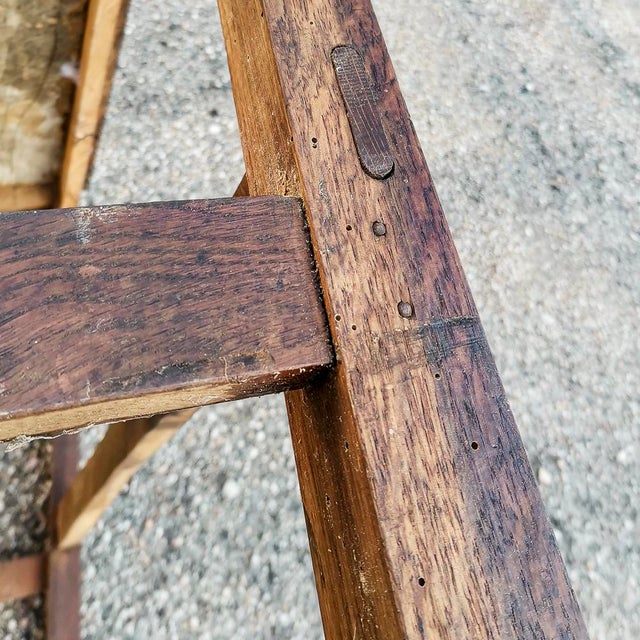 Antique Italian Rustic Country Table in Oak, 1900s For Sale - Image 11 of 12