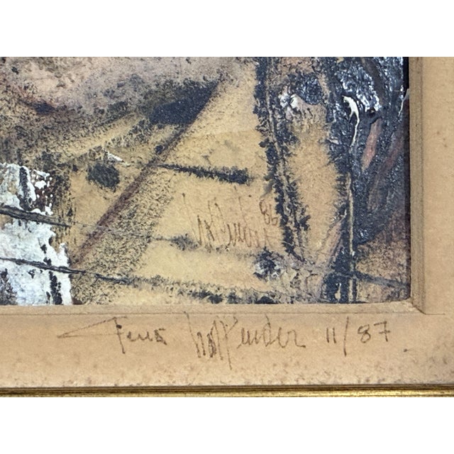 Gino Hollander, Malaga Stage, 1986, Acrylic on Cardboard, Framed For Sale - Image 8 of 10