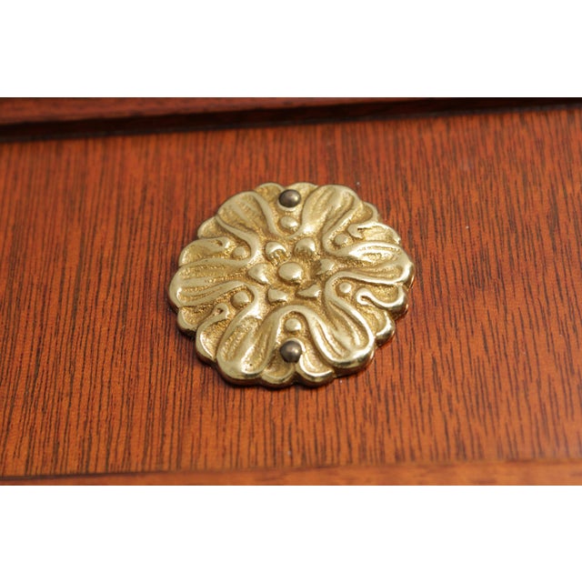 Brown Vintage Mahogany Pediment Top Wall Mirror For Sale - Image 8 of 14