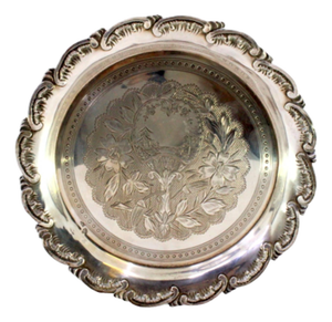 Silver Ticket Holder with Floral Motifs
