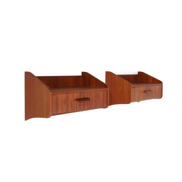 Mid-Century Modern Vintage Teak Bedside Tables from Uldum Mobelfabrik, 1960s, Set of 2 For Sale - Image 3 of 6