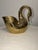Brass swan is a perfect table decoration or planter. Graceful neck, beak pointed down,. feature details embossed in brass,...