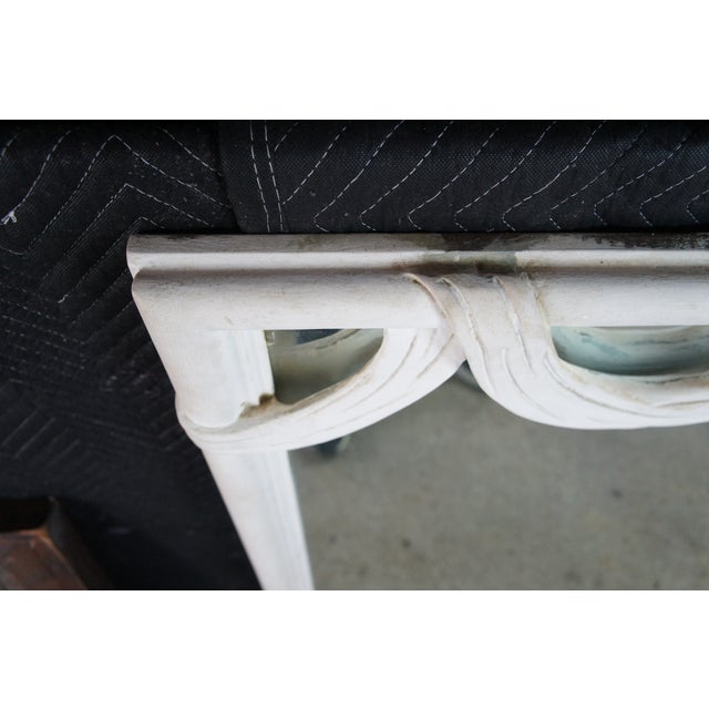 White Neoclassical Hollywood Regency White Boho Chic Ring Swag Vanity Mirror 46" For Sale - Image 8 of 10