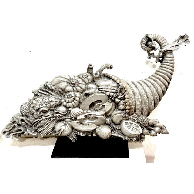 Pair of Continental Carved and Polychromed Wooden Cornucopias, 19th Century For Sale - Image 11 of 18