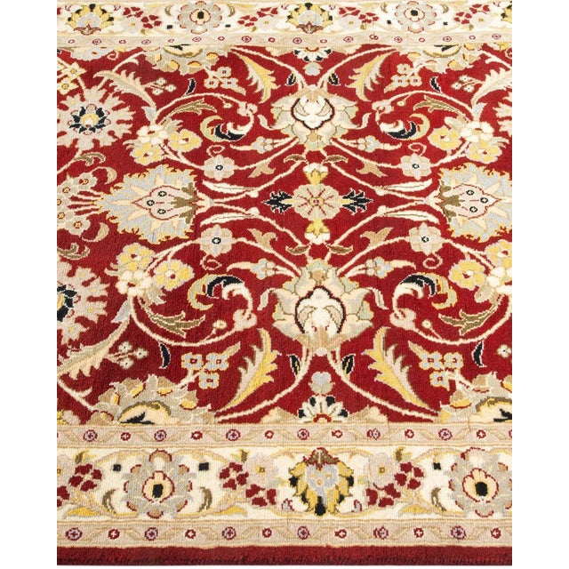 Solo Rugs Mogul, One-of-a-Kind Hand-Knotted Area Rug in Red, 3' 1" x 5' 1" For Sale - Image 4 of 8