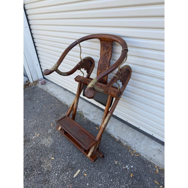 Late Qing Dynasty Hunting Folding Chair For Sale - Image 12 of 12