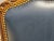 Wood Chateau d'Ax French Bergere Fauteuil Blue Leather Arm Chair For Sale - Image 7 of 18