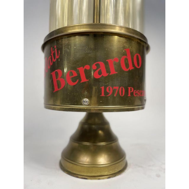 Beautiful brass cones holder in brass ice cream, very large (8 kg). This vending machine was used at "Berardo", one of the...