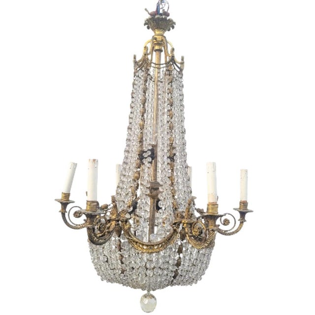 Bronze and Crystal Hot Air Balloon Chandelier, 2000 For Sale - Image 15 of 15