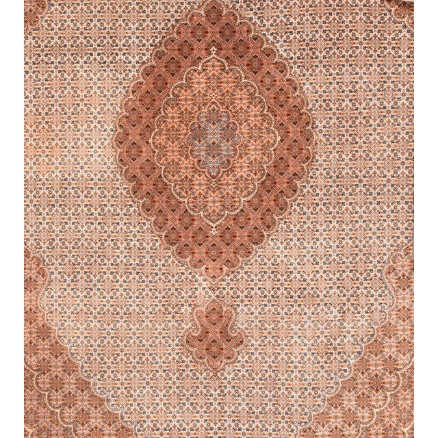 Traditional Vintage Persian Tabriz Rug 6'6'' X 10'3'' For Sale - Image 3 of 3