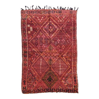 1970s Moroccan Beni M'Guild Wool Rug - 10.1 X 6.5 Ft For Sale