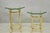 Hollywood Regency Vintage Hollywood Regency Brass Hoof Foot Glass Top Graduating Side Table - Pair For Sale - Image 3 of 15